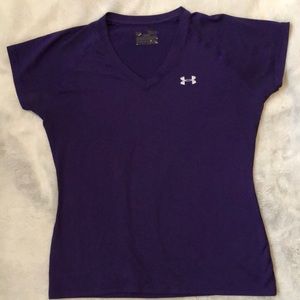Used, Purple, Medium, Under Armour V-Neck